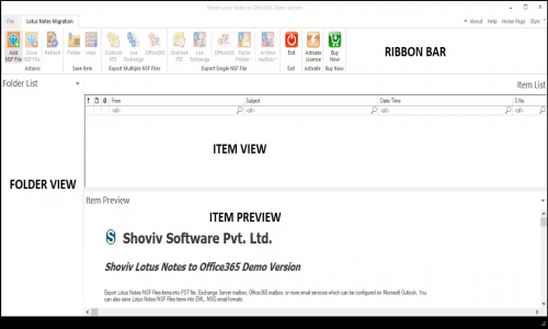 Shoviv Lotus Notes to Office 365 Migration Tool Screenshot 1