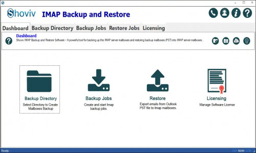 Shoviv IMAP backup and Restore Screenshot 1