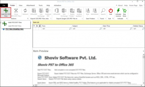 Shoviv PST to Office 365 Migration Tool Screenshot 1