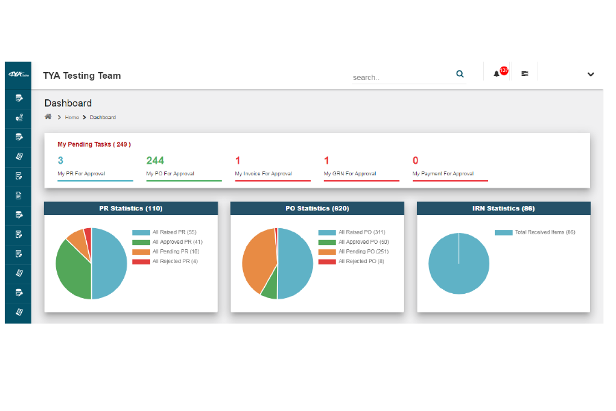 TYASuite Procurement to Pay Screenshot 1