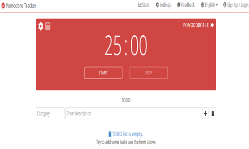 Pomodoro Tracker Screenshot 1