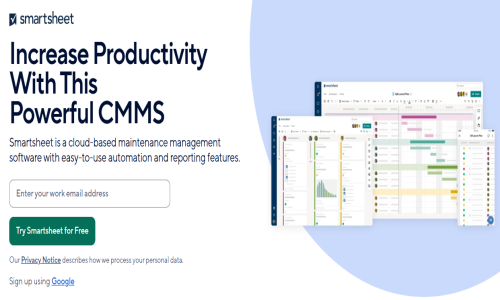 smartsheet CMMS Screenshot 1