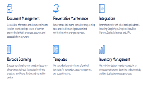 smartsheet CMMS Screenshot 3