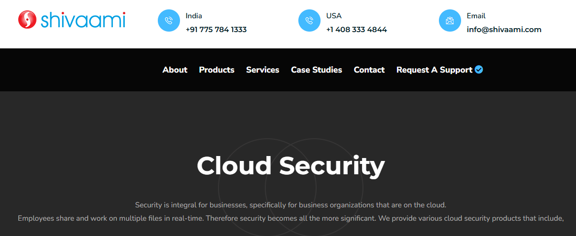 Shivaami Cloud Security Screenshot 1