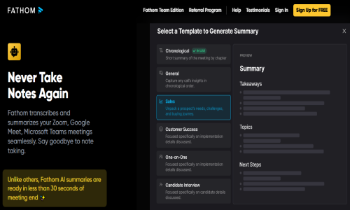 Fathom AI Notetaker Screenshot 1
