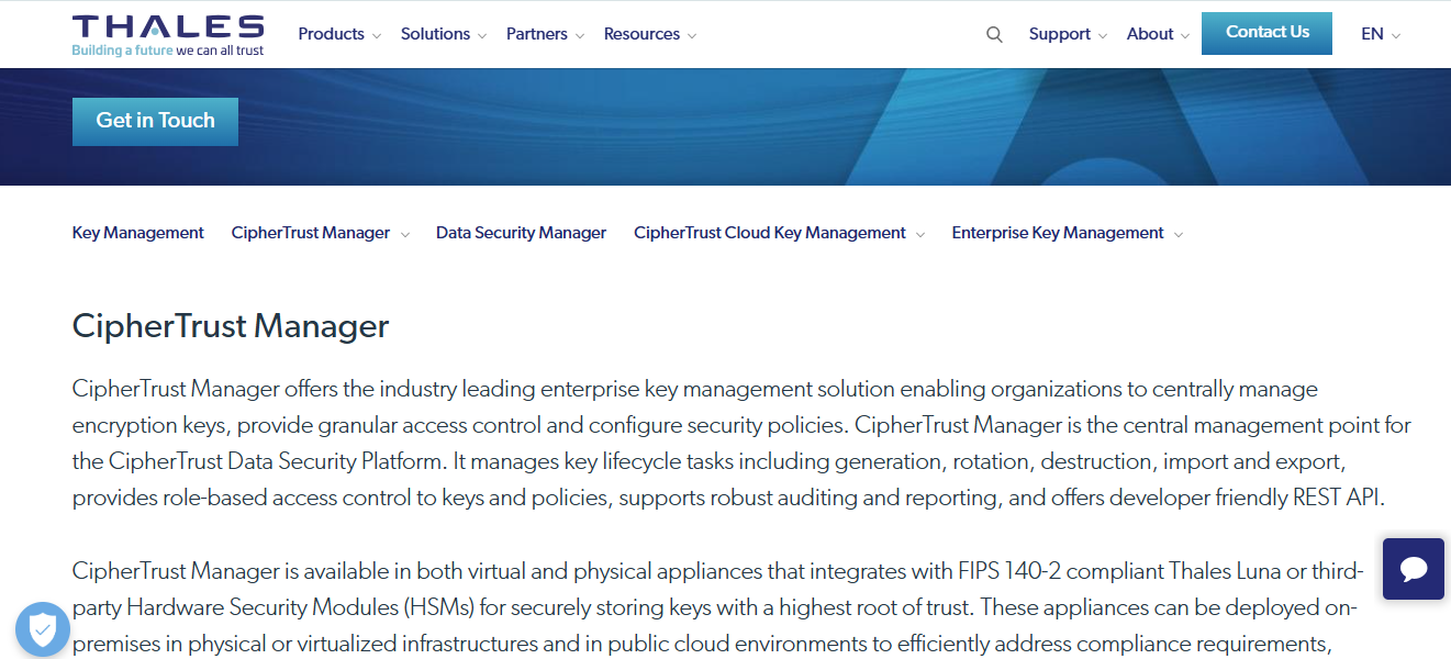 CipherTrust Manager Screenshot 1