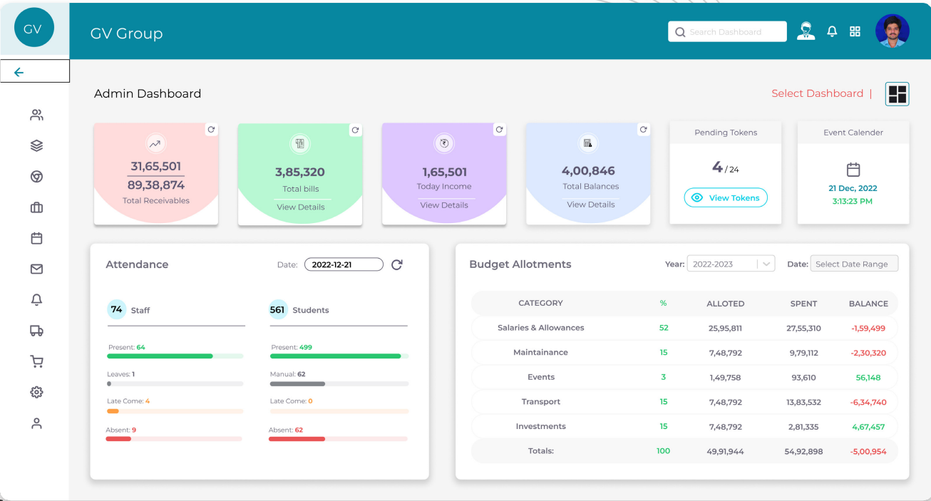 Gait View School ERP Screenshot 2