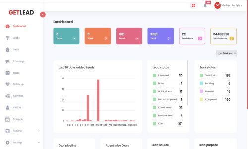 Getlead CRM Screenshot 1