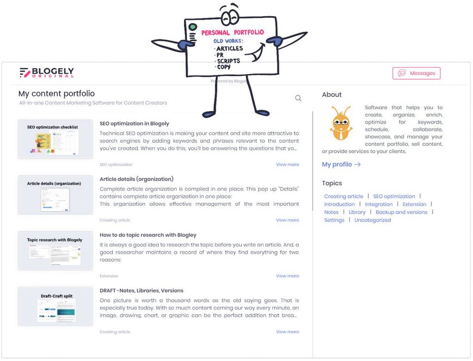 Blogely Screenshot 1