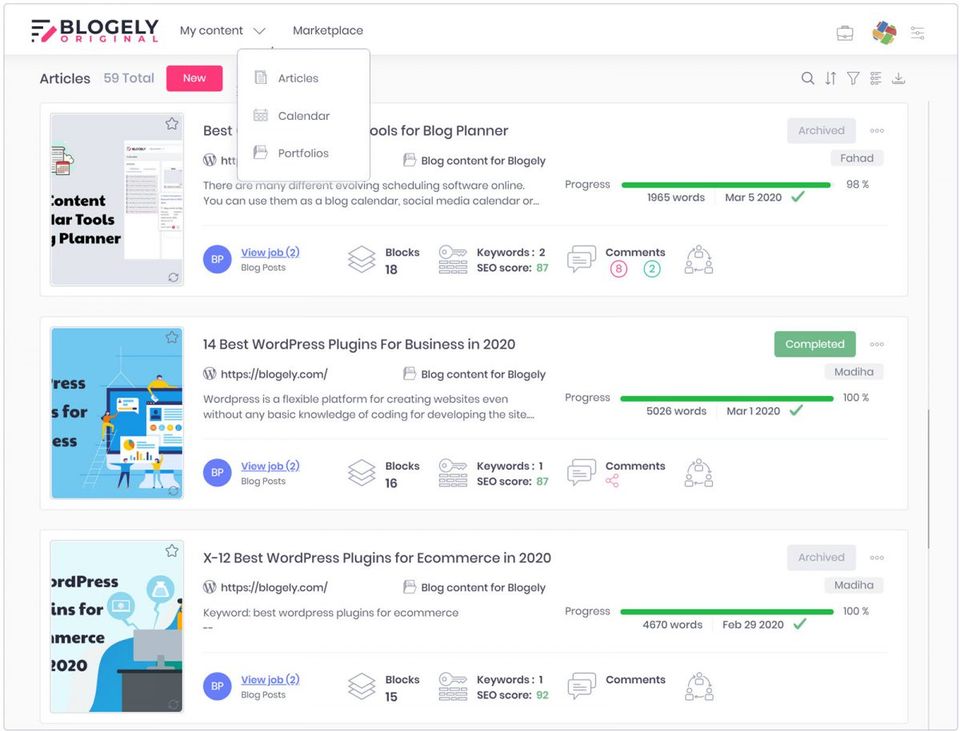 Blogely Screenshot 4