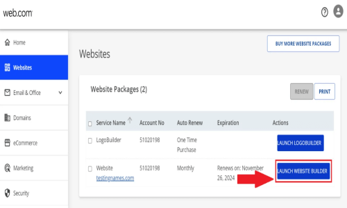 Web.com Screenshot 2