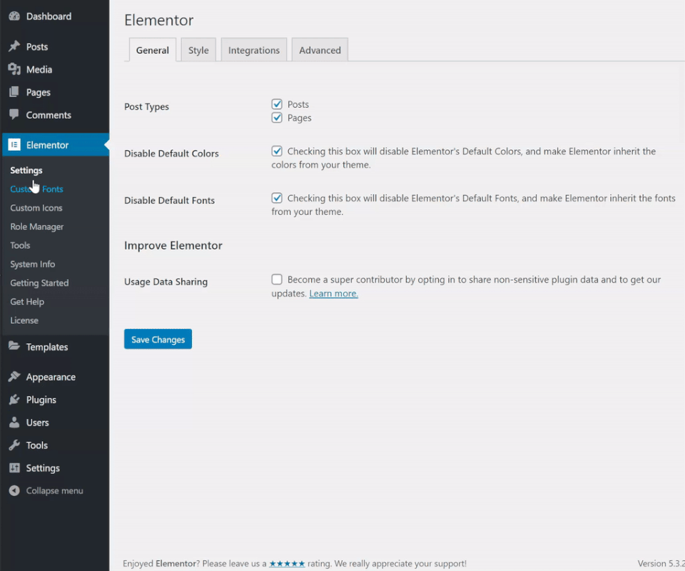 Elementor Screenshot 1
