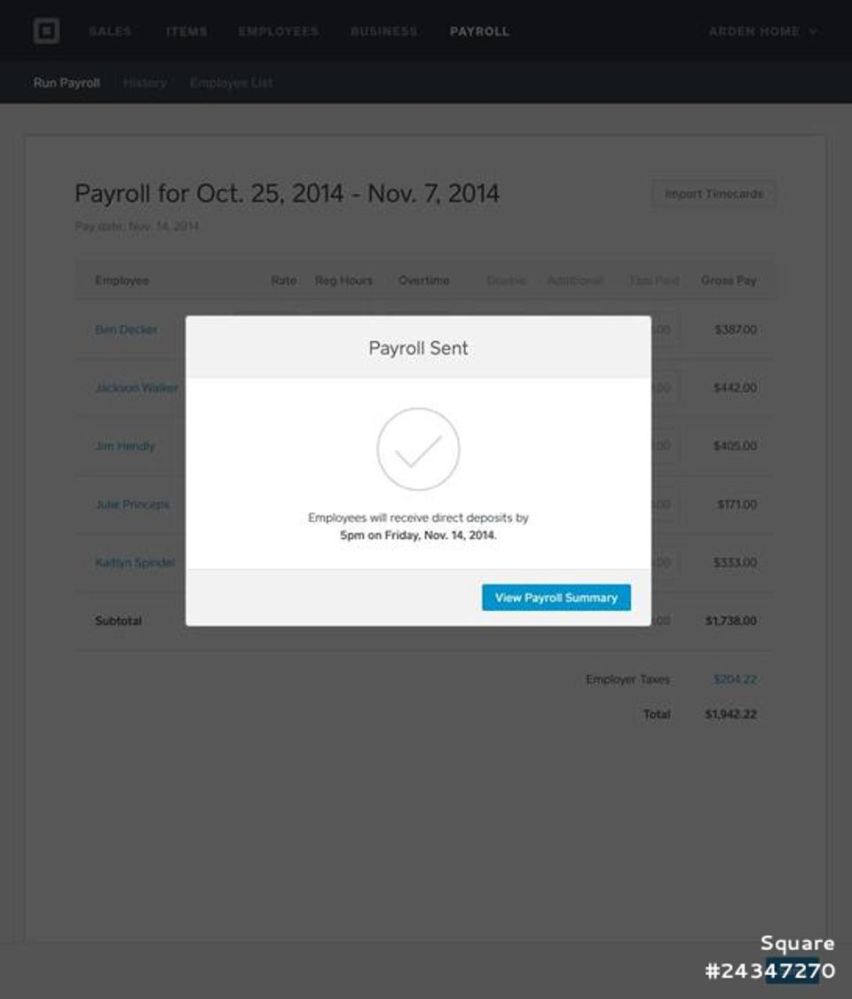 Square Payroll Screenshot 4