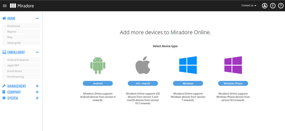 Miradore Screenshot 1