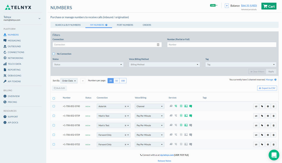 Telnyx Screenshot 1