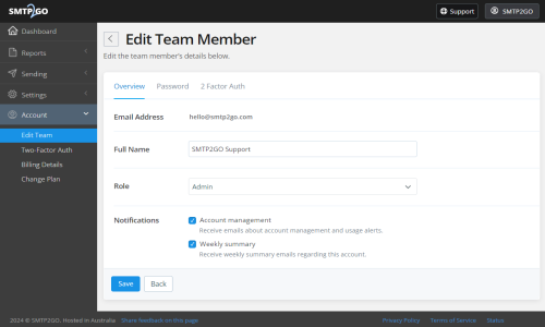 SMTP2GO Screenshot 1