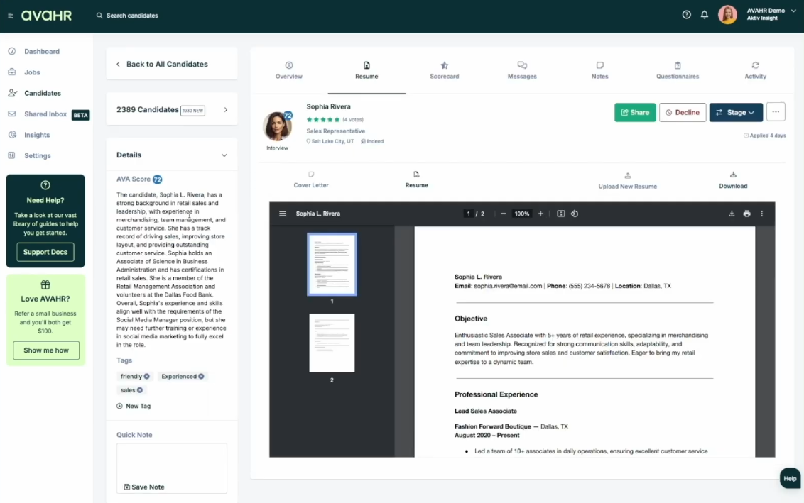 AvaHR Screenshot 8
